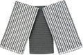 Thanksgiving Kitchen Towels- Set of 3 100% Cotton Solid Dark Gray and Checkerboard Grid Pattern Design- 28 x 18 Multipurpose Towels for Everyday Use