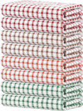 Nialnant 8 Pack Kitchen Towels, Dish Towels for Kitchen, 100% Cotton Dish Cloths for Washing Dishes, Quick Drying Reusable Cleaning Rag - 25 x 16 in