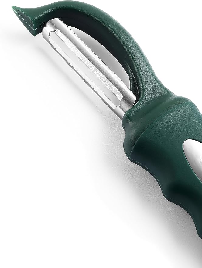 Spring Chef Swivel Potato Peeler w/Soft Grip Handle, Set of 2, Pine Green | Premium Vegetable Peeler w/ Sharp Stainless Steel Blades, Multifunctional Food Peeler for Apple, Carrot, Cucumber, Fruit