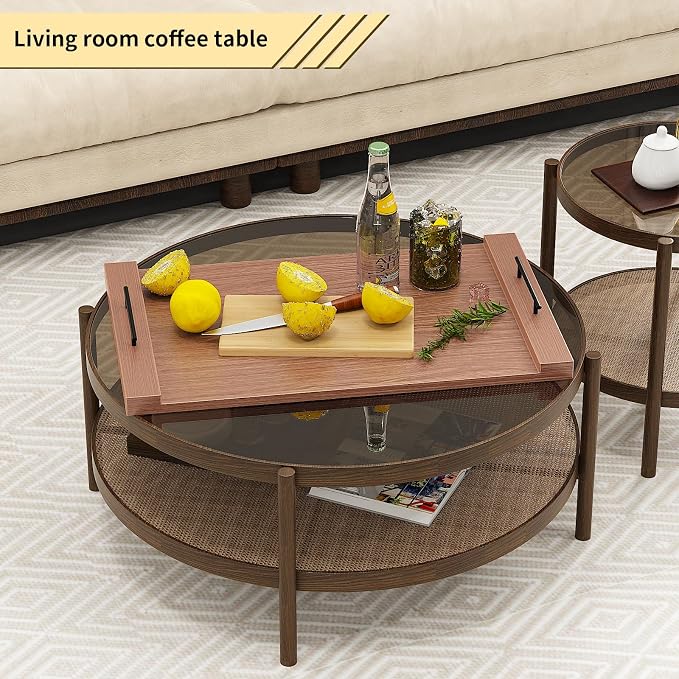 Walnut-colored Wood Noodle Board Stove Cover with Handles - 30x22 Large Stove Top Covers for Gas Burners, Decorative Wooden Stove Topper for Electric Range, Extra Counter Space for Farmhouse