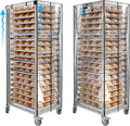 Bun Pan Sheet Rack Cover,Bread Speed Rack Cover with Zipper,Commercial Bakery Racks, 23"x28"x61"Clear PVC Waterproof Dustproof Bread rack Cover with Breathable Mesh Vent (20-Tier TPU)