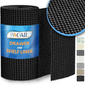 BAGAIL Non-Adhesive Shelf Liner, Thick Strong Grip Drawer Liners for Kitchen Cabinets, Heavy-Duty Easy Cut Cabinet Liners for Shelves, Pantry, Bathroom Cupboards - 17.5" x 20FT, Black