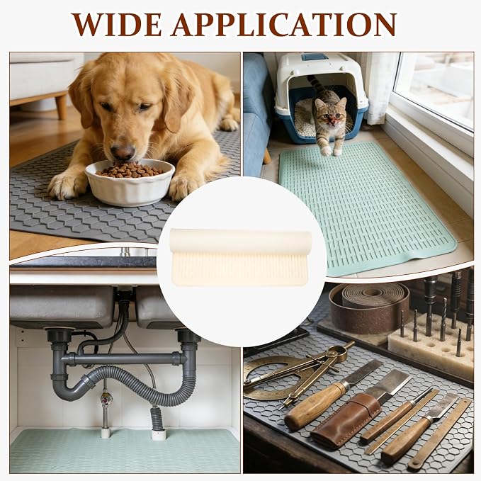PATIKIL 28 x 20 Inch Stove Top Cover for Electric Stove, 1Pcs Silicone Stripe Mat for Glass Top Cover Non-Slip Glass Cooktop Protector for Kitchen Oven Dish Drying Mat, White