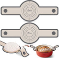 HOTEC 2 Pcs Silicone Bread Sling for Dutch Oven, 0.7MM Thickened Heat Resistant to 500°F Non-Stick Baking Mat with Long Handle Easy to Transfer Sourdough Bread, Dutch Oven Liners Baking Supplies
