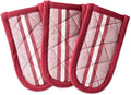 DII Double Strip Chef Kitchen Cooking & Baking Collection, Pan Handle Set, 6x3, Barn Red, 3 Piece
