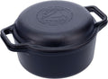 Victoria 6-Quart Cast Iron Combo Cooker, Combination Dutch Oven and Skillet, Made in Colombia, 2-Piece Set
