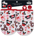 Disney Mickey & Minnie Mini Oven Mitts, 2-Pack, Heat Resistant 450F | Compact 5.5"x7.5" pot holders for kitchen, printed silicone offers non-slip grip, ambidextrous, hand wash or spot clean