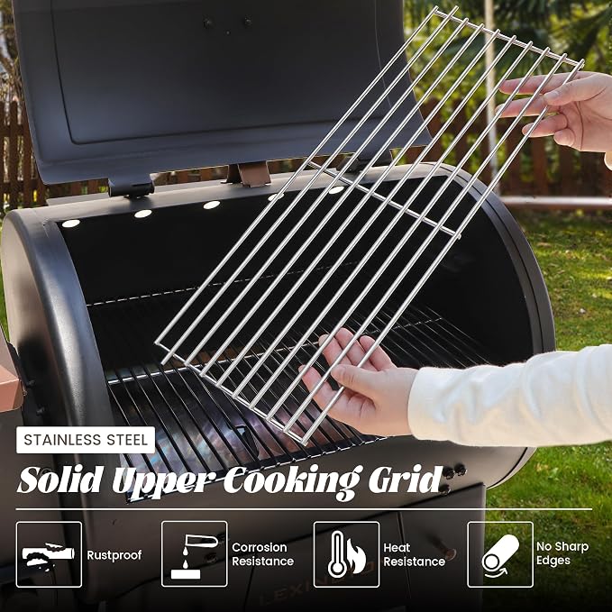 Warming Rack for Pit Boss Lexington Upper Grid Cooking Grate for Pitboss 500 540 Series Wood Pellet Smoker Grill Replacement Parts Holding Grilling BBQ Accessory