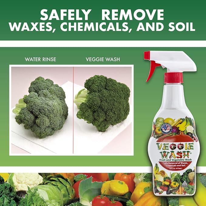 Veggie Wash Fruit and Vegetable Wash, Ideal for Cleaning Produce, 1 Gallon | Ideal for Cleaning Produce, Kosher, Vegan, Plant-Derived Ingredients, Unscented, No Parabens