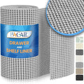 BAGAIL Non-Adhesive Shelf Liner, Thick Strong Grip Drawer Liners for Kitchen Cabinets, Heavy-Duty Easy Cut Cabinet Liners for Shelves, Pantry, Bathroom Cupboards - 12" x 10FT, LightGrey