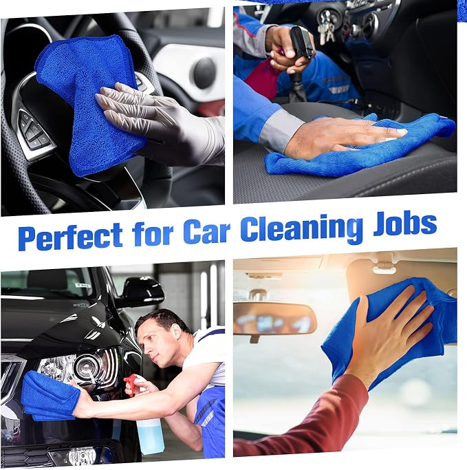 50 Pcs Dry Erase Cloth,6 X 6 Inch,Blue | Cleaning Rags Reasonable Whiteboard Cloth Kitchen Towels Microfiber Towels Cars Wash