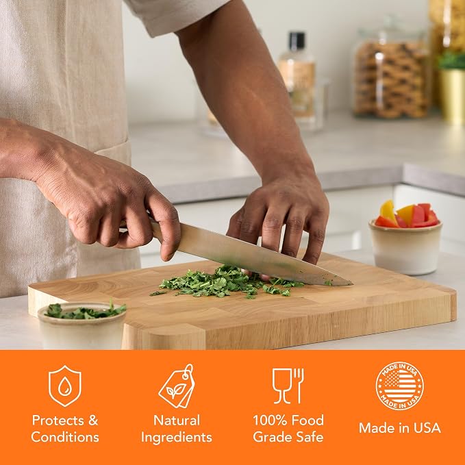 CLARK'S Food Grade Cutting Board Full Care Kit, Coconut Scent - 6 Pack | Includes Cutting Board Oil & Wax, both made of Organic Coconut Oil, Cleaner, Applicators, Buffing Pads - Protects & Restores