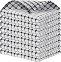 Kitinjoy Cotton 8 Pack Terry Kitchen Dish Cloths, Black | 12 x 12 Inches Super Soft and Absorbent Dish Rags, Quick Drying Dish towels for Washing Dishes