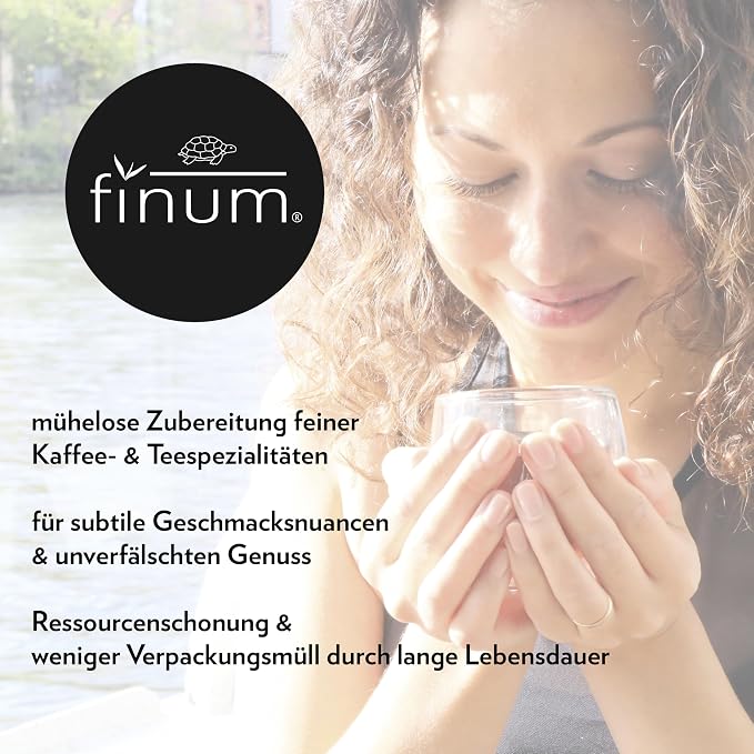 Finum Reusable Stainless Steel Coffee and Tea Infusing Mesh Brewing Basket, Medium, Black