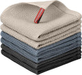 Nialnant 6 Pack Dish Cloths,100% Cotton Waffle Weave Kitchen Towels,Soft and Absorbent Kitchen Dish Rags, Dish Towels for Washing Dishes-12x12 Inches
