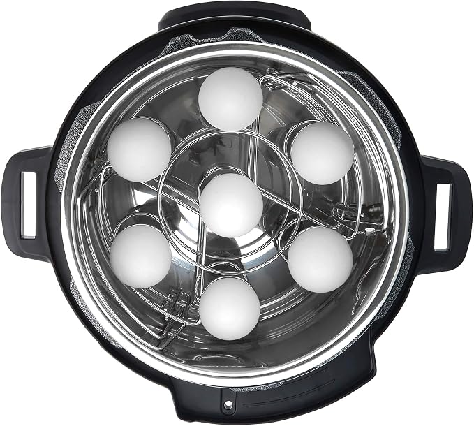 Instant Pot Official Stainless Steel Wire Egg Racks, Set of 2 – Ideal for 6-Quart & 8-Quart Cookers, Ideal for Hard or Soft-Boiled Eggs, Multi-Use Tray for Cooling, Decorating, and Serving | Stackable Egg Holder for 6 & 8 Qt Pressure Cookers, Each Rack...