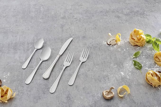 Oneida Flight Dinner Knives Silverware Set for 6, Flatware | stainless steel, mirror finish | dishwasher safe | dinner knife set for everyday dining, cutlery set