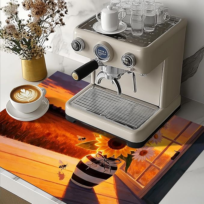 HOMETITUTE Spring Stove Top Cover 28x20 Sunflowers Sunset Heat Resistant Protector