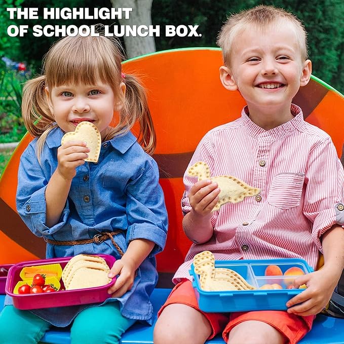 Sandwich Cutters for Kids Lunch, Breakfast Crustless Sandwich Maker | Sandwich Cutter and Sealer Variety Cookie Cutters Bread Decruster School Lunch Bento Box Accessories for Kids Children
