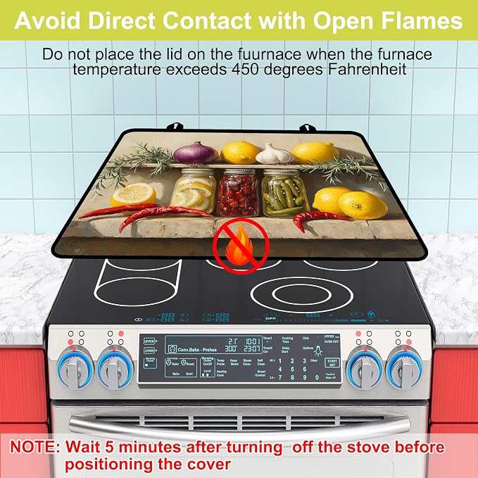 Stove Top Covers for Electric Stove, Glass Stove top Cover 28"x 20"