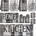 10 Pcs Kitchen Decor and Accessories Set, Rustic Country Vintage | Western 4 Dish Towels Kitchen Rugs 2 Oven Mitts 2 Pot Holders, Home Decor for Cooking Baking BBQ Gifts Women Mom Housewarming