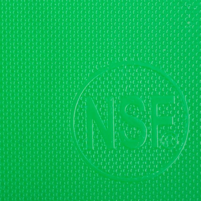 Thirteen Chefs 18 x 12 Large Green Cutting Board - 1/2 Inch HDPE Plastic | Vegetables and Salad, Commercial Grade Poly, Dishwasher Safe, Certified for Restaurant and Food Service, Non Porous Surface