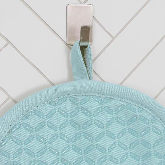 All-Clad Premium Pot Holder: Heat Resistant up to 500 Degrees - 100% Cotton, 10"x8" Hot Pad for Kitchen and Barbecue, 2-Pack, Rainfall