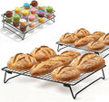 Sourdough Cooling Rack 2 Pack Stackable | Heavy Duty Wire Cooling Rack | 13.4"*9.3" Rack for Cooking and Baking Must Haves | Cooling Cookie, Cake, Pizza, Roasting, Drying | Gifts for Baking Lovers