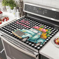 HOMETITUTE Hello Summer Stove Top Cover 28x20 Truck Gingham Heat Resistant