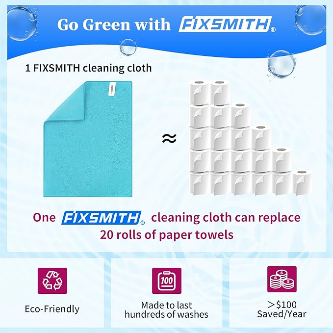Microfiber Cleaning Cloth - Pack of 12, Multi-Functional Towels, Size: 12 x 16 in, Highly Absorbent Rags, Lint-Free, Streak-Free for Car, Kitchen, Home, Office