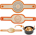Silicone Bread Sling Oval and Round - Non-Stick & Easy Clean Reusable Oval Bread Baking Mat for dutch oven. With Long Handles Sourdough Bread Baking mat tools supplier Liner (Orange)
