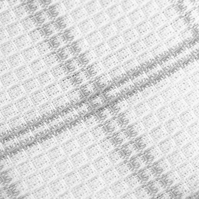 T-Fal Premium Waffle Dish Cloths: Highly Absorbent, Super Soft Long Lasting - 100% Cotton, 12"x13" Towel for Cleaning & Drying, (4-Pack), Grey