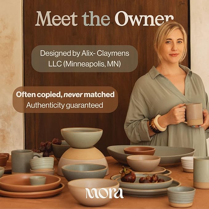 Mora Ceramics Large Tea Mug with Loose Leaf Infuser and Ceramic Lid, 18 oz, Portable, Microwave, Dishwasher Safe, Tall Coffee Cup - Rustic Matte Ceramic Glaze, Modern Herbal Tea Strainer, Terracotta