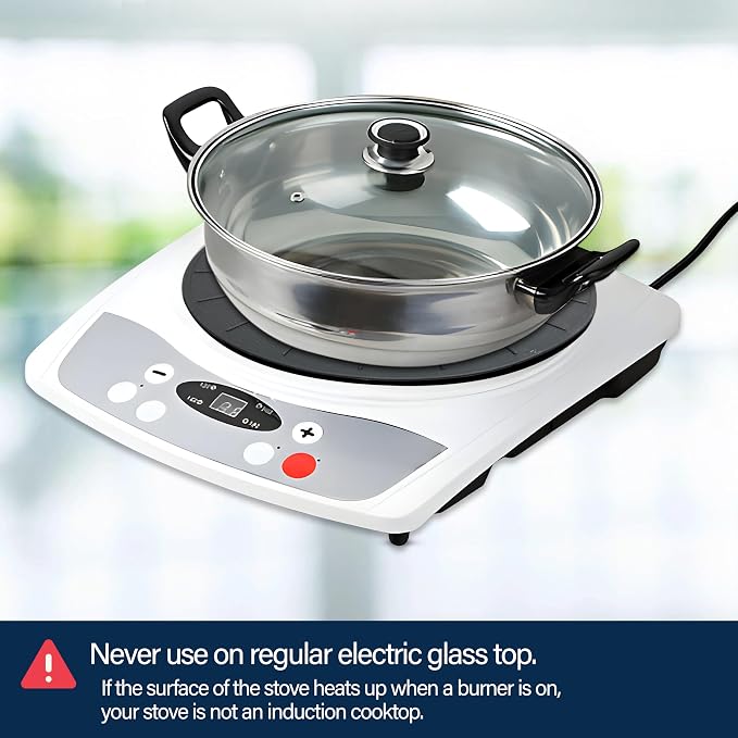 LUPA GLOBAL Induction Cooktop Protector - Induction Cooktop Silicone Stove Top Mat - Anti-Slip Mats to Keep Pots Stable and Protect Surfaces from Scratches (Extra Small - 6.2 Inches)
