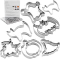 MrCookie Large Halloween Cookie Cutters,12pc/Set Thickened Stainless Steel. | Sandwich cutters & biscuit molds.Sturdy for cookies,sandwiches, cake,fruit.Ideal for DIY baking,home use,and parties.