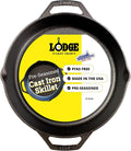 Lodge L10SKL Cast Iron Dual Handle Pan, 12 inch, Black
