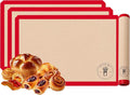 Silicone Baking Mats - 3/4 Size Baking Sheet Liners, Pack of 3, Red | Oven Safe, Non-Stick Silicone Baking Sheet Liner, Perfect For Baking Macarons Cookies, Pastries & Cakes, 13.5 x 19.5 inches