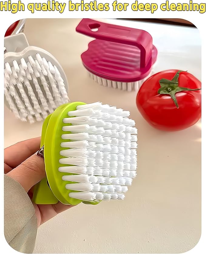 Vegetable Scrubber Brush -3 Pack Fruit and Vegetable Brushes Stiff Bristles | Vegetable Brush Scrubber for Food,Veggie Wash Brush,Vegetable Cleaner Brush for Fruits,Potatoes,Carrots & Firm Produce