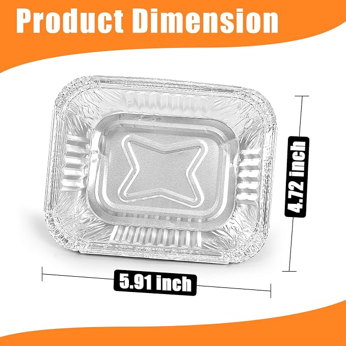 Uniflasy 20 Pack Drip Pan Liner Compatible with Napoleon Grills 62007, Grease Tray for Prestige I/II/V, Prestige PRO, Rogue, Mirage, Ultra Chef, Disposable Aluminum Foil Pan Replacement