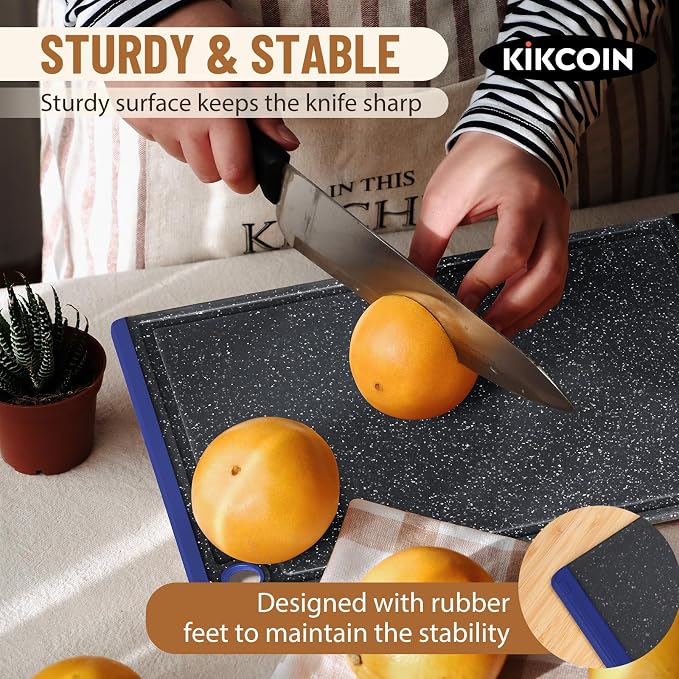 Cutting Board, Extra Large Cutting Boards for Kitchen Chopping Board with Juice Grooves, Kikcoin