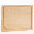 USA-Sourced Maple Wood Cutting Board for Kitchen (12”x8”x0.8”) Pre-Oiled Wooden Chopping Board, Maple Wood Grain Reversible Butcher Block with Juice Groove & Handlers