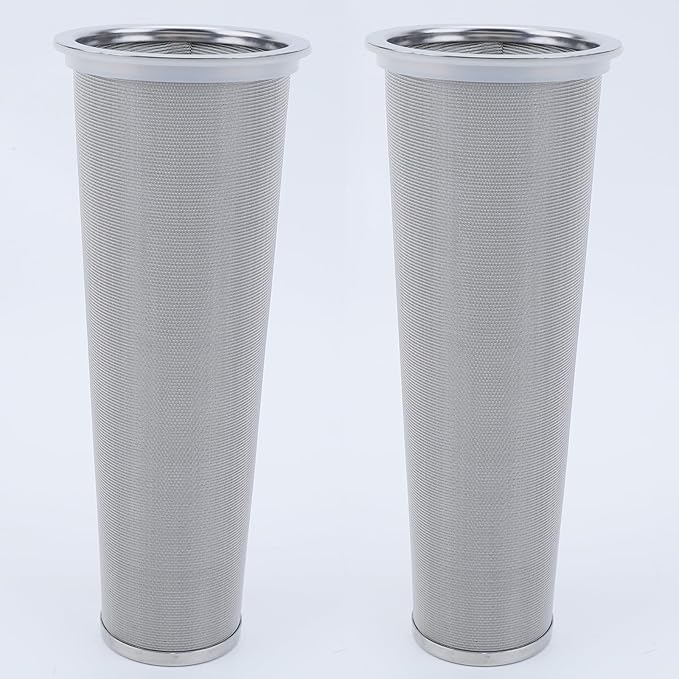 Fermus Set of 2 Cold Brew Coffee Filter for 64oz / 2Quart Wide Mouth Mason Jar Infuser 304 Stainless Steel Strainer with Seal Ring Design for Grounds Tea Fruit Coffee Filter