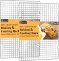 Cooling Racks for Cooking and Baking - 2 PCS 11.65" x 16.85" Grid Wire Baking Rack for Oven Cooking, Baking, Grilling, Roasting - Dishwasher Safe Bacon Rack - Fits Half Sheet Cookie Pan