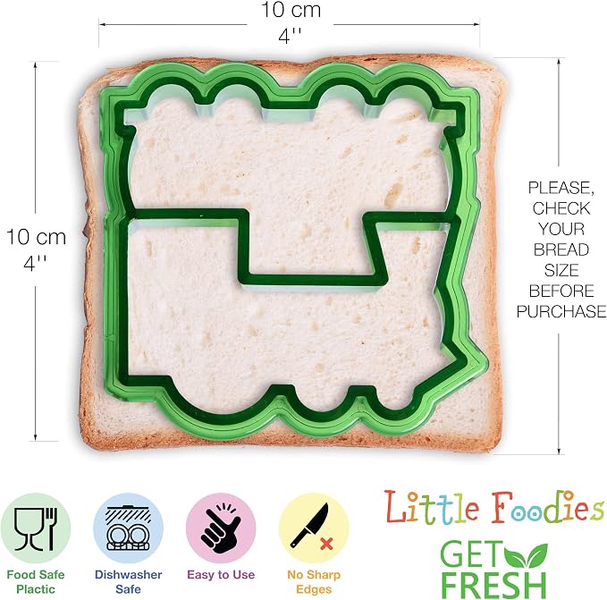 Sandwich Cutters for Kids, 20-Piece Set, 5 Kid Sandwich Cutters Shapes, 5 Vegetable Cutters Shapes, 10 Bento Deco
