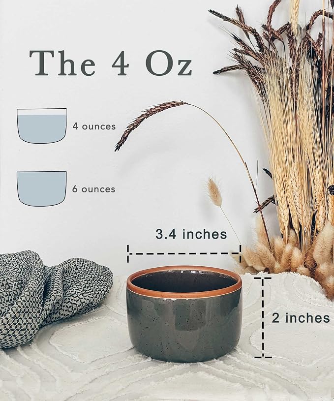 Mora Ceramic Ramekins - 4oz, Set of 6 - Small Oven Safe Baking Dishes/Cups - For Personal Pudding, Creme Brulee, Souffle, Serving Dip, Custard, Ice Cream - Single Mini Bowls - Assorted Neutrals