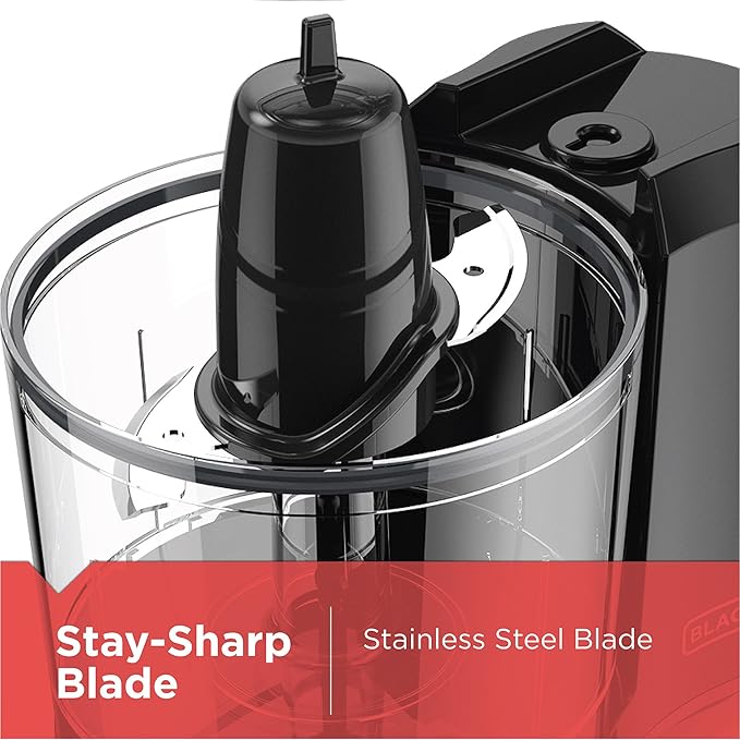 BLACK+DECKER 1.5-Cup Electric Food Chopper, One Touch Pulse, 150W Motor, Stay-Sharp Blade, Dishwasher Safe (Pack of 2)
