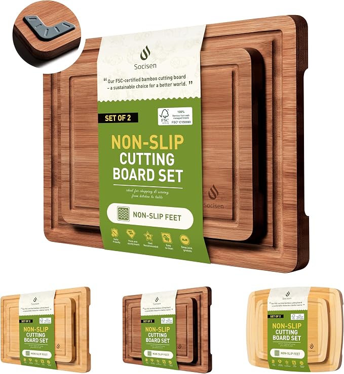 Bamboo Cutting Board Set Non Slip Feet Over Sink Gifts Best Mama Mommy Bonus Busy Mom Ever Christmas Xmas Birthday Law Step Stepmom Stepmother Who Have Everything