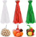 Frcctre 300 Pack Plastic Mesh Bags, Reusable 23 Inch Nylon Produce Grocery Toy Fruit Vegetable Onion Storage Mesh Bags, Seafood Shellfish Crab Boil Cooking Bag Packaging Supplies Net