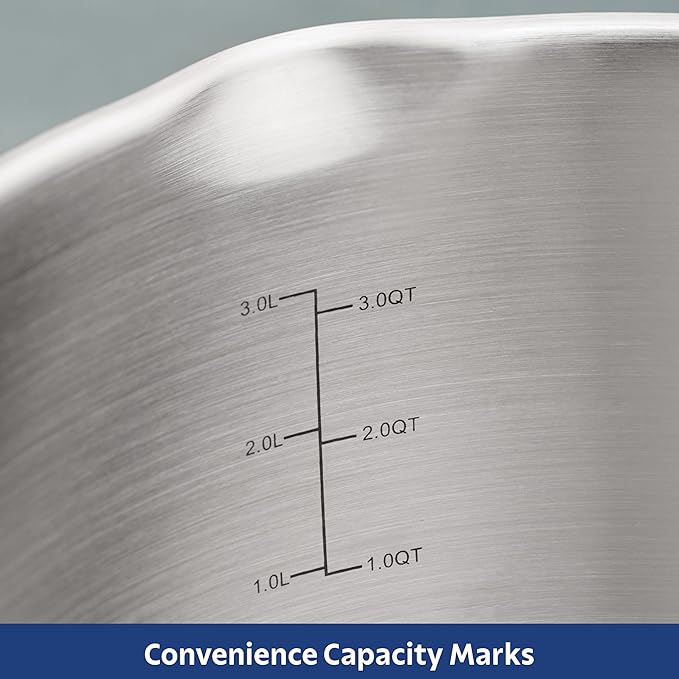 Tramontina Tempo Tri-Ply Base Stainless Steel 5-Qt Dutch Oven Pot with Lid | Induction-Ready, Oven-Safe, Dishwasher-Safe