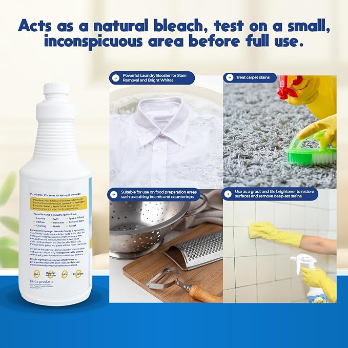 Lucasol Food Grade Hydrogen Peroxide 3% Ready to Use Surface Cleaner